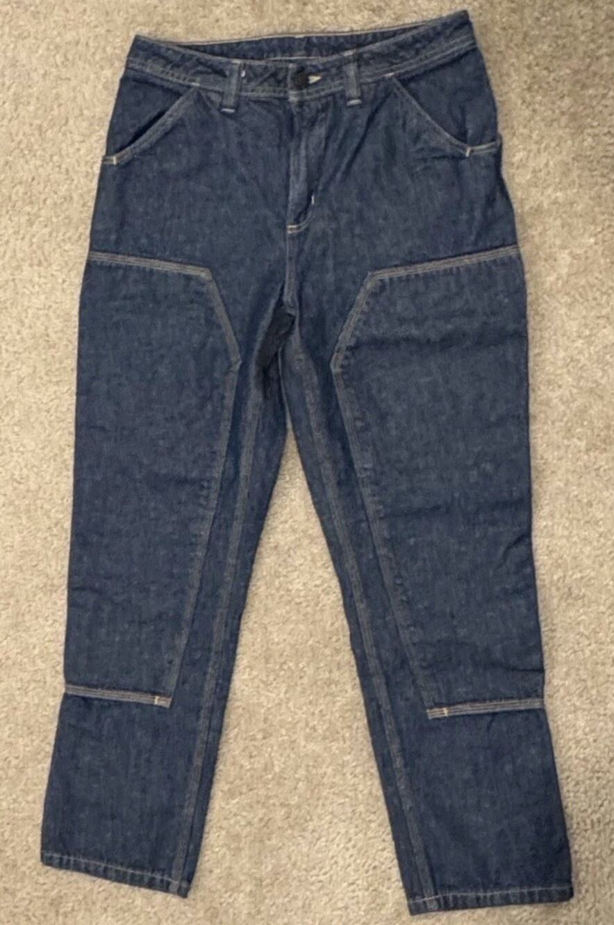 Patagonia Size 6 Double Knee Work Pants Dark Wash Denim Jeans